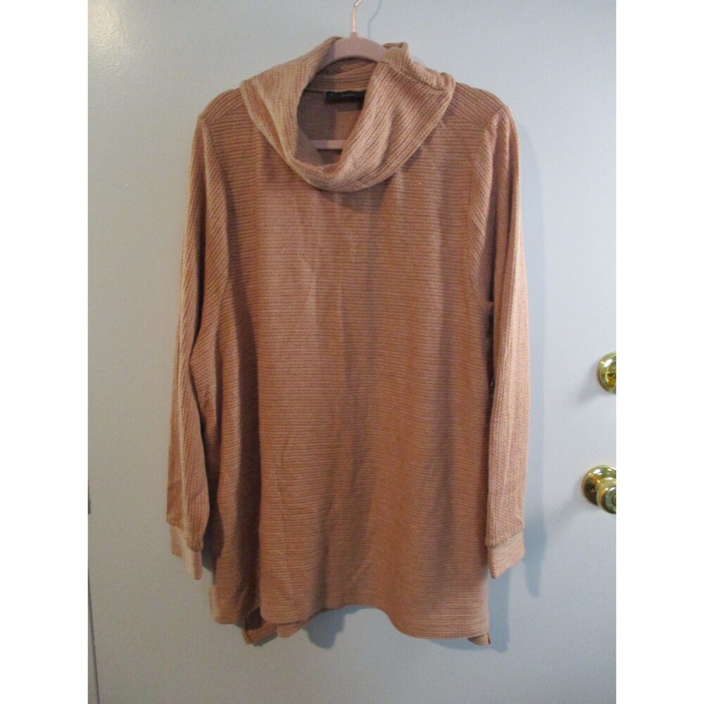 Lane Bryant Womens Sz 22/24 Knit Tunic Oversize Sweater Cowl Turtleneck Soft